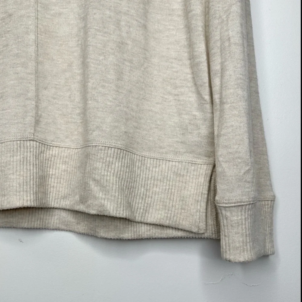 New Rails Iggy Top Moonlight Melange Ribbed Long Sleeve Oatmeal - Picture 8 of 8